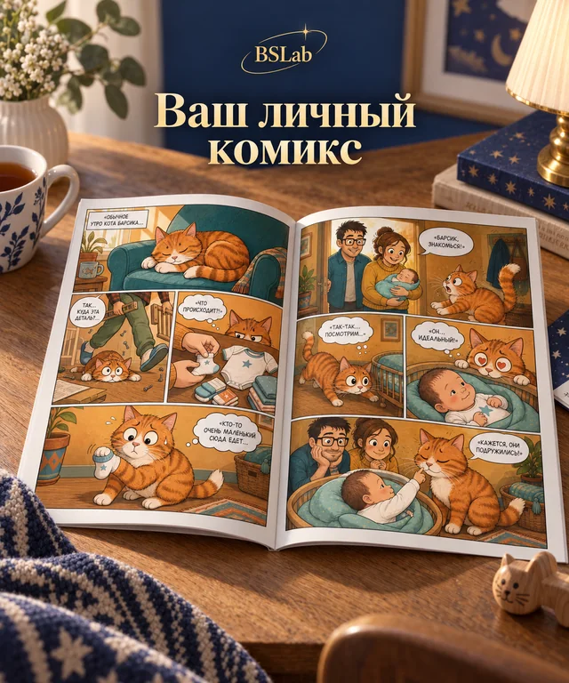 Персональный комикс: демонстрационное оформление